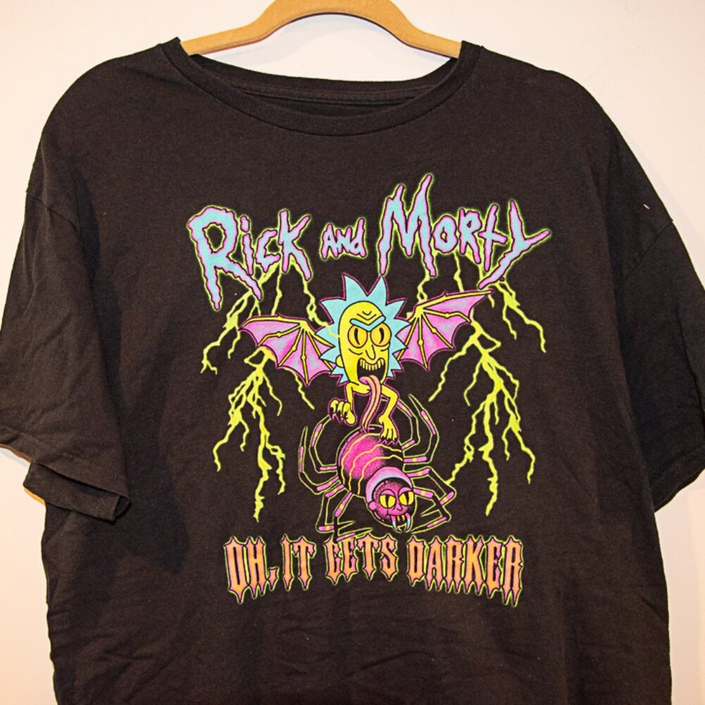 Rick and Morty T-Shirt Black Mens XL